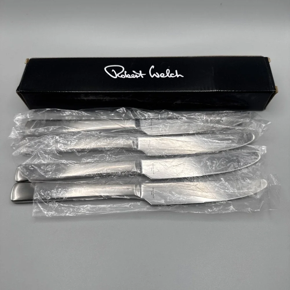 Crate Barrel‎ Robert Welch Foster Lot 4 Knives Stainless Steel Replacement Extra